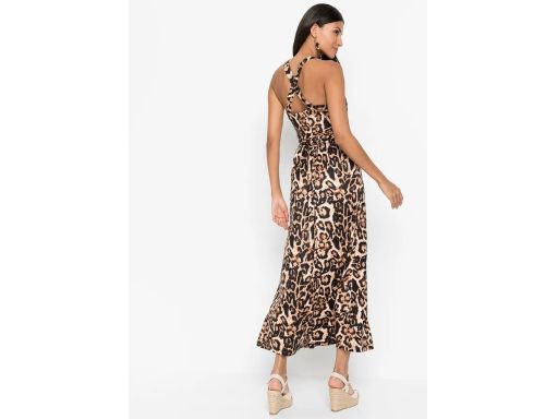 B.P.C długa sukienka maxi w cętki 40/42.