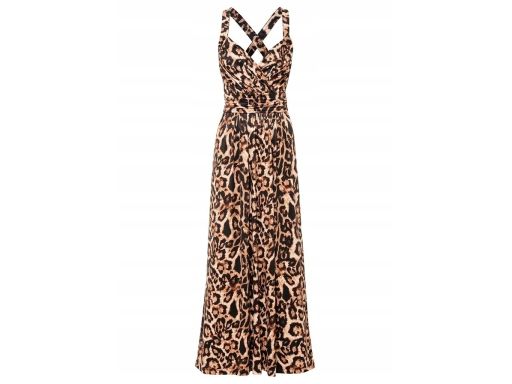 B.P.C długa sukienka maxi w cętki 40/42.