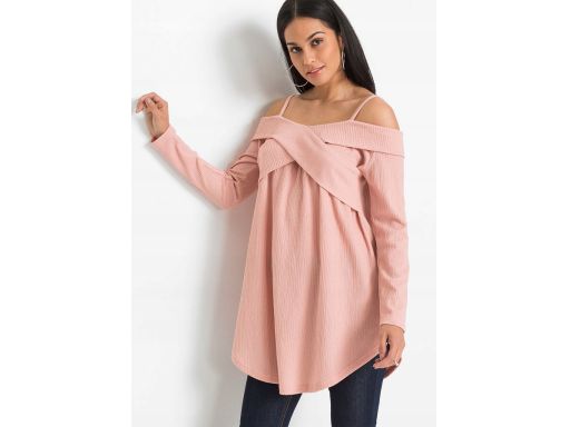 Bluzka różowa odkryte ramiona długa r.36/38
