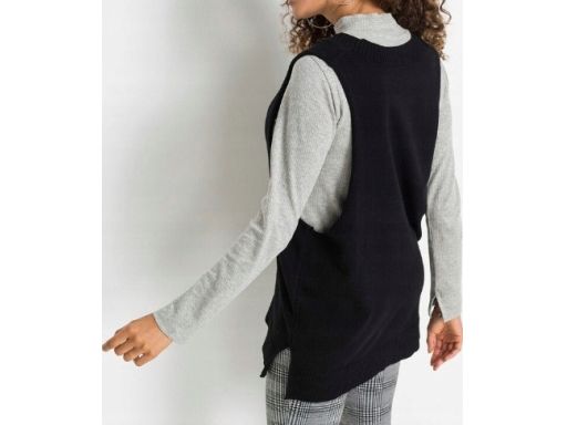 B.P.C dzianinowa kamizelka czarna r.40/42