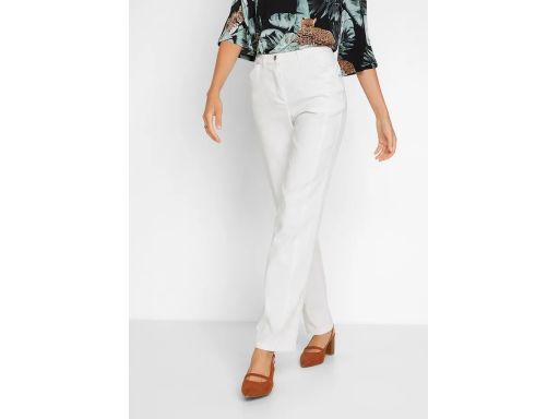 B.P.C jeansy damskie białe z stretchem wygodne r.52