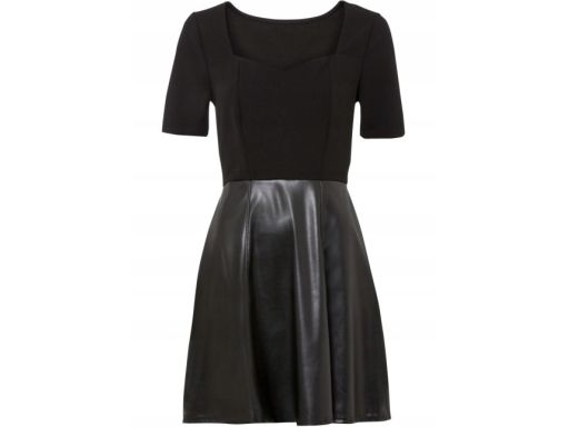 B.P.C sukienka modna z eko skórą 32/34.