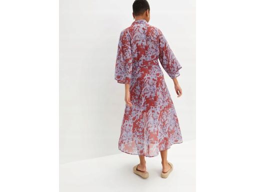 B.P.C szyfonowa sukienka koszulowa maxi ^40