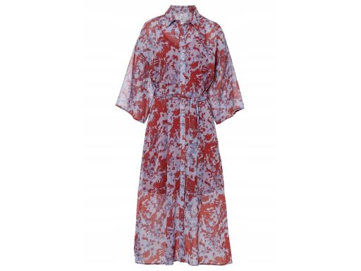 B.P.C szyfonowa sukienka koszulowa maxi ^40