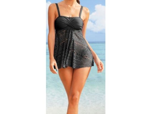 B.P.C czarne tankini ażurowe r.38