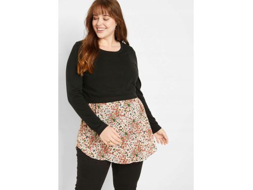 B.P.C sweter ciążowy i do karmienia z koszulową wstawką 44/46.