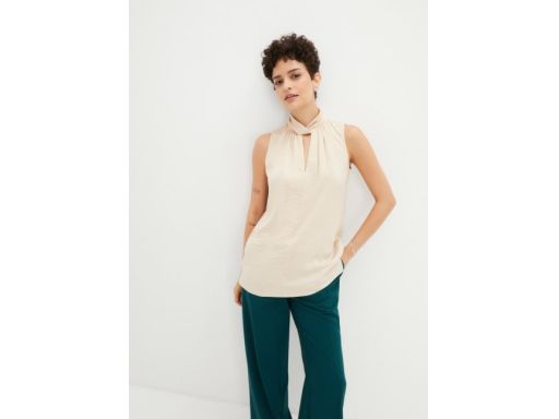 B.P.C top satynowy złoty beż 42.