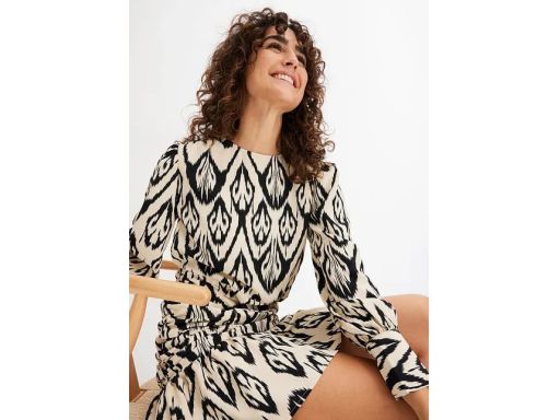 B.P.C sukienka mini z marszczeniem we wzory r.46