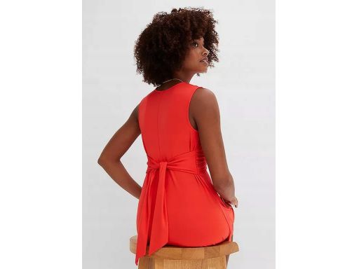 B.P.C czerwona sukienka ze splotem 40/42.