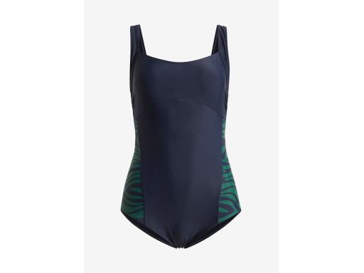 B.P.C kostium kąpielowy modelujący granatowy z zielonym wzorem zebry ^