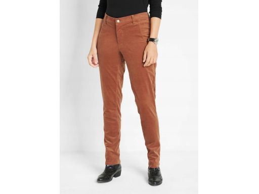 B.P.C spodnie damskie sztruksowe brązowe r.54