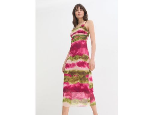 B.P.C sukienka siateczkowa długa kolorowa r.48/50