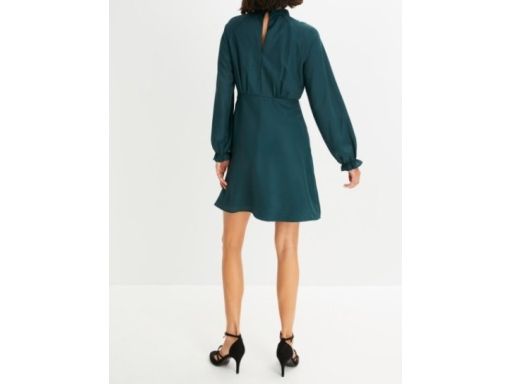 B.P.C sukienka ciemnozielona efektowna r.42