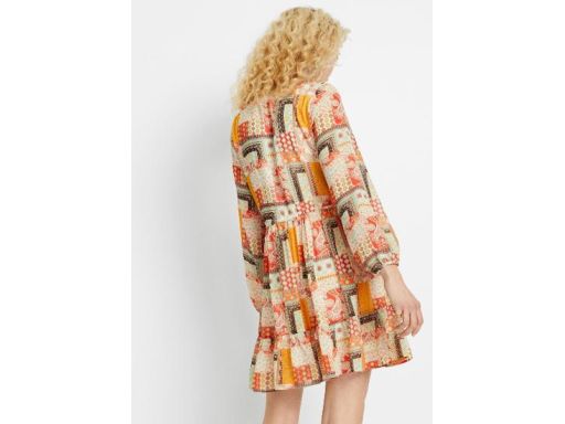 B.P.C sukienka wzorzysta szyfon r.50