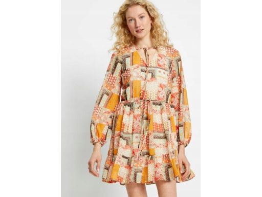 B.P.C sukienka wzorzysta szyfon r.50