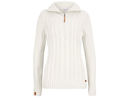 B.P.C sweter śmietankowy ze stójką i z zamkiem 48/50.