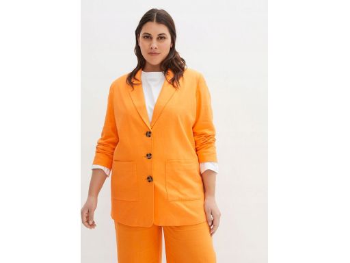 B.P.C żakiet lniany pomarańczowy neonowy 52.