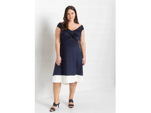 B.P.C granatowa sukienka koktajlowa ^36/38