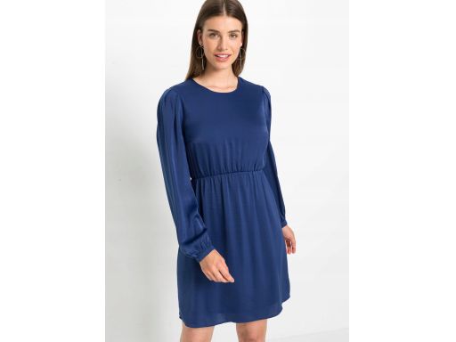 B.P.C atrakcyjna sukienka satynowa granatowa ^40