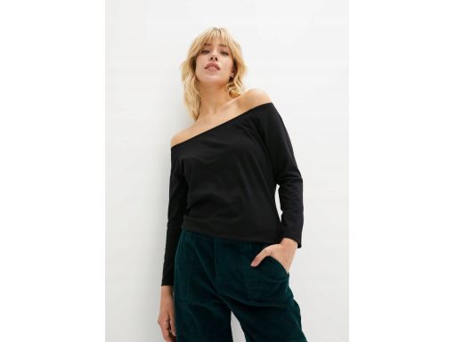 B.P.C czarna bluzka carmen długi rękaw r.36/38