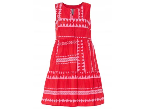 B.P.C sukienka kolorowa we wzory z falbanami ^36