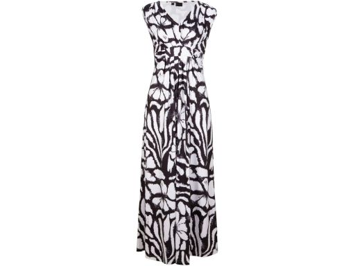 B.P.C sukienka długa maxi biało-czarna we wzory ^40/42