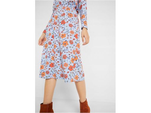 Wzorzysta sukienka midi dżersejowa r.40/42