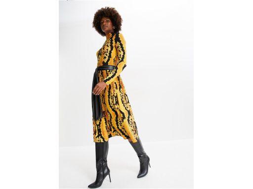 B.P.C sukienka wzór wężowej skóry z paskiem eko skórzanym ^36/38