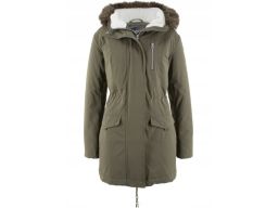 B.P.C parka khaki z futerkiem damska r.36