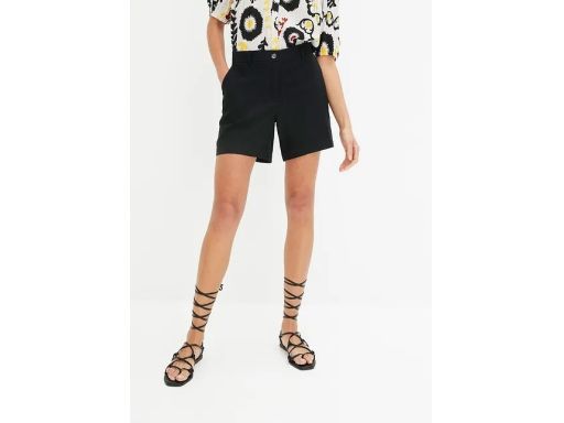 B.P.C lniane krótkie spodenki czarne r.52
