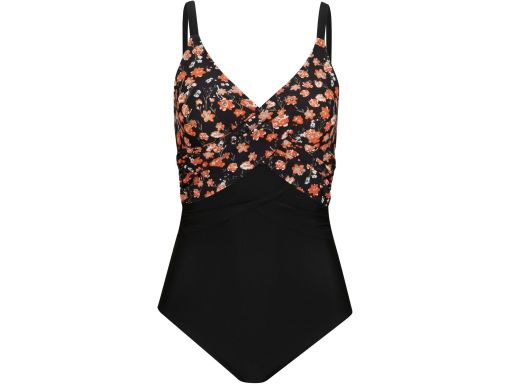B.P.C kostium kąpielowy czarny w kwiatuszki r.48