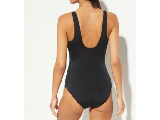 B.P.C kostium jednoczęściowy czarny z marszczeniami r.50