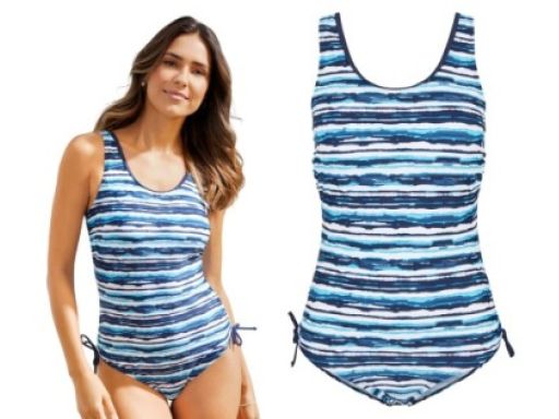 B.P.C kostium kąpielowy granatowo- biały 50