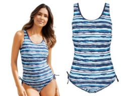 B.P.C kostium kąpielowy granatowo- biały 50