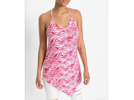 B.P.C Bluzka dłuższy top asymetryczny wiskoza 48/50