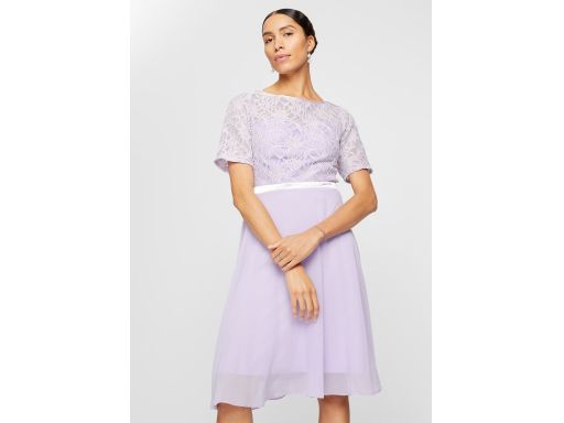 AG9813 sukienka z koronką liliowa premium r.40
