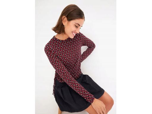 B.P.C bluzka we wzory z marszczeniem 48/50.