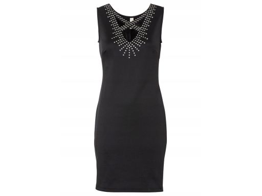 B.P.C Czarna sukienka ze sztrasami 44/46