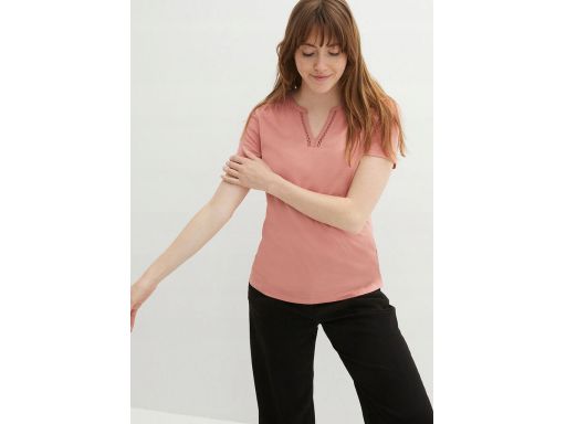 B.P.C t-shirt różowy z dekoltem V r.36/38
