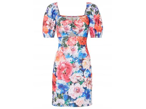 B.P.C Sukienka ołówkowa w kolorowe kwiaty ^40/42