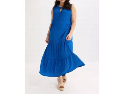 B.P.C sukienka niebieska z krepy letnia r.36/38