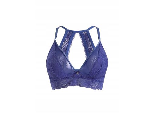 B.P.C koronkowy biustonosz bustier ciemny fiolet 40/42.