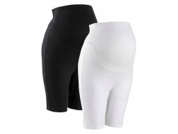 B.P.C 2-pak legginsy krótkie kolarki ciążowe bawełna organiczna 36/38.