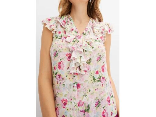 B.P.C bluzka szyfonowa w kolorowe kwiatuszki r.44