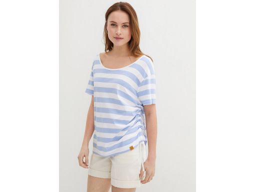 B.P.C t-shirt w paski z marszczeniem po bokach ^36/38