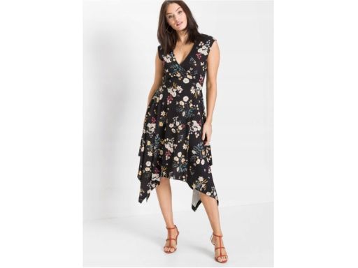 B.P.C asymetryczna sukienka w kwiatki r.32/34