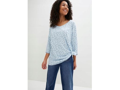 B.P.C bluzka niebieska z wiązaniem wzory 36/38.