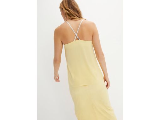 B.P.C bluzka na ramiączka z lejącym dekoltem żółta r.50