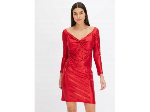 B.P.C sukienka czerwona metaliczna r.44/46