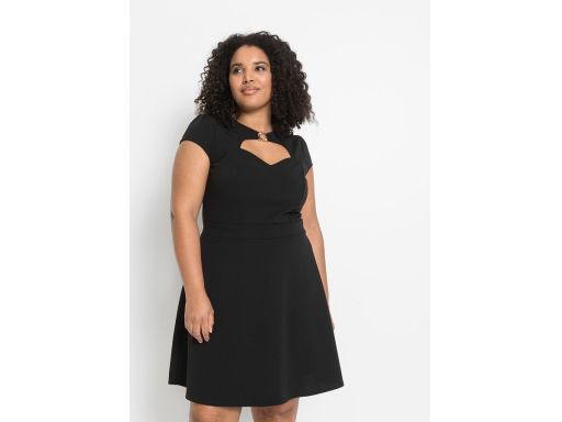 Mała czarna z aplikacją w dekolcie r.36/38